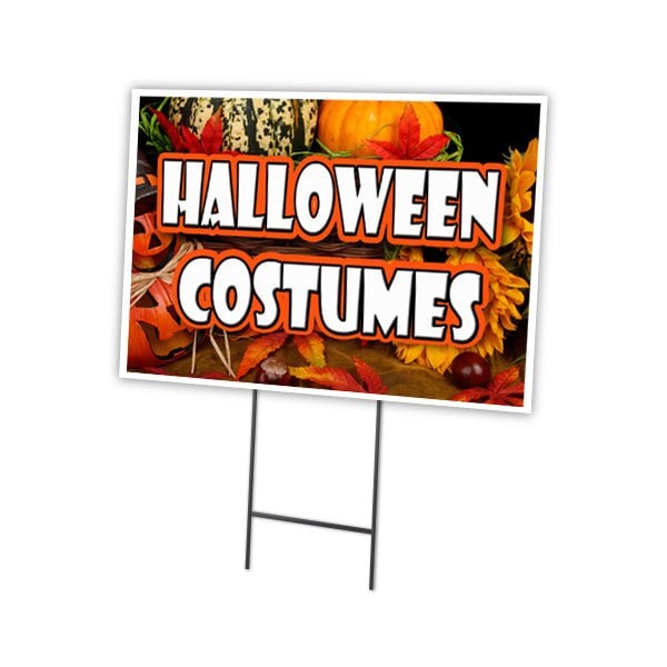 Signmission Halloween Costumes Yard Sign & Stake outdoor plastic coroplast window, C-1216 Halloween Costumes C-1216 Halloween Costumes - main